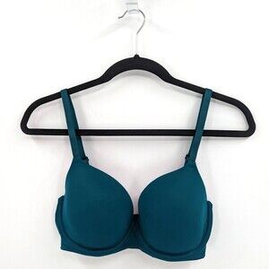 Victoria's Secret PINK Bra 32DD Teal Blue Green Lightly Lined